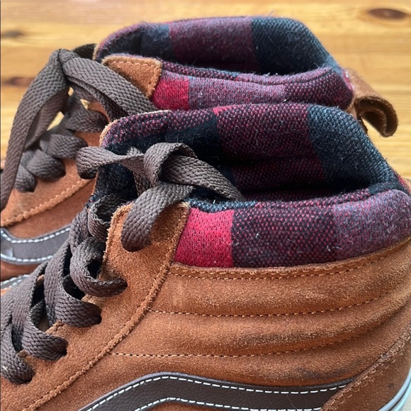 Vans Brown High-Top Sneakers with Suede Finish men’s 8 - Picture 4 of 11